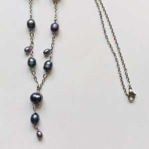 black pearl drop necklace
